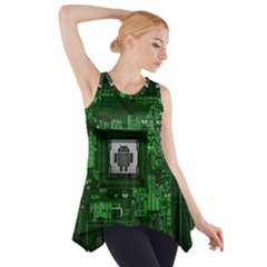 Technology Computer Chip Electronics Industry Circuit Board Side Drop Tank Tunic by Bakwanart