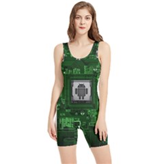 Technology Computer Chip Electronics Industry Circuit Board Women s Wrestling Singlet by Bakwanart