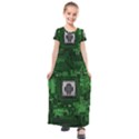 Technology Computer Chip Electronics Industry Circuit Board Kids  Short Sleeve Maxi Dress View1