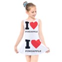 I love pineapple Kids  Skater Dress Swimsuit View1