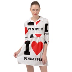 I Love Pineapple Mini Skater Shirt Dress by ilovewhateva