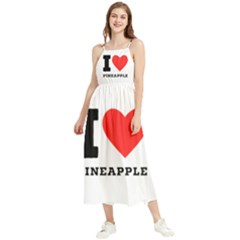 I Love Pineapple Boho Sleeveless Summer Dress by ilovewhateva