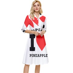 I Love Pineapple Classy Knee Length Dress by ilovewhateva