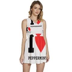 I Love Peppermint Sleeveless High Waist Mini Dress by ilovewhateva