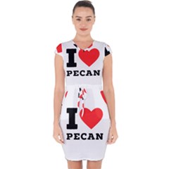 I Love Pecan Capsleeve Drawstring Dress  by ilovewhateva