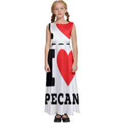 I Love Pecan Kids  Satin Sleeveless Maxi Dress by ilovewhateva