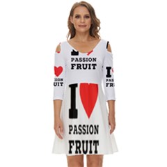 I Love Passion Fruit Shoulder Cut Out Zip Up Dress by ilovewhateva