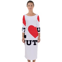 I Love Nuts Quarter Sleeve Midi Bodycon Dress by ilovewhateva