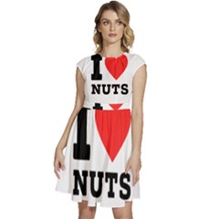 I Love Nuts Cap Sleeve High Waist Dress by ilovewhateva