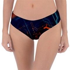 Abstract Colorful Circuit Reversible Classic Bikini Bottoms by Bakwanart