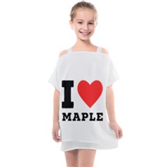 I Love Maple Kids  One Piece Chiffon Dress by ilovewhateva