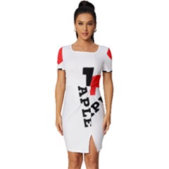 I Love Maple Fitted Knot Split End Bodycon Dress by ilovewhateva