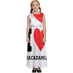 I Love Macadamia Kids  Satin Sleeveless Maxi Dress by ilovewhateva