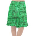 Green Circuit Board Computer Fishtail Chiffon Skirt View1