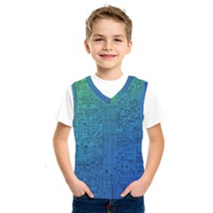 Blue And Green Circuit Board Wallpaper Circuit Board Sketch Kids  Basketball Tank Top by Bakwanart