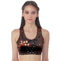 Red Computer Circuit Board Sports Bra View1