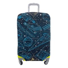 Position Of The Constellations Illustration Star Blue Luggage Cover (small) by Bakwanart