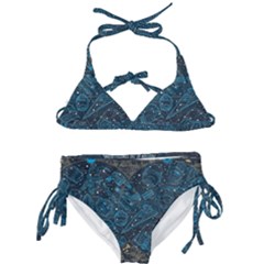 Position Of The Constellations Illustration Star Blue Kids  Classic Bikini Set by Bakwanart