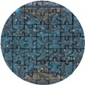 Position Of The Constellations Illustration Star Blue Wooden Puzzle Round View1