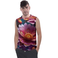 Pink Flowers Petals Blossoms Blooms Art Men s Regular Tank Top by 99art