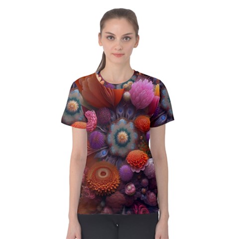 Flower Blossoms Petals Blooms Women s Cotton Tee by 99art