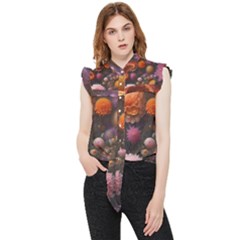 Flowers Petals Blossoms Art Flora Frill Detail Shirt by 99art