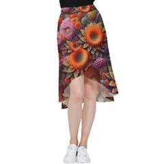 Flowers Flower Blossoms Petals Blooms Frill Hi Low Chiffon Skirt by 99art