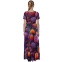 Flowers Blossoms Petals Blooms High Waist Short Sleeve Maxi Dress View2