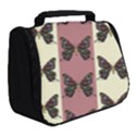 Butterflies Pink Old Ancient Texture Decorative Full Print Travel Pouch (Small) View2