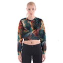 Forest Autumn Fall Painting Cropped Sweatshirt View1