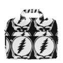 Black And White Deadhead Grateful Dead Steal Your Face Pattern MacBook Pro 16  Shoulder Laptop Bag View4