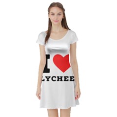 I Love Lychee  Short Sleeve Skater Dress by ilovewhateva