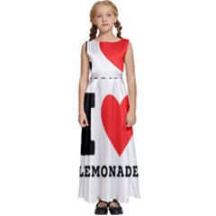 I Love Lemonade Kids  Satin Sleeveless Maxi Dress by ilovewhateva