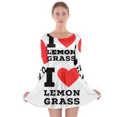 I Love Lemon Grass Long Sleeve Skater Dress by ilovewhateva