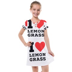 I Love Lemon Grass Kids  Cross Web Dress by ilovewhateva