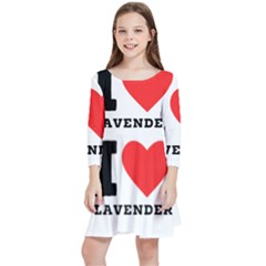 I Love Lavender Kids  Quarter Sleeve Skater Dress by ilovewhateva