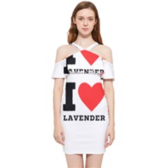 I Love Lavender Shoulder Frill Bodycon Summer Dress by ilovewhateva