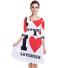 I Love Lavender Quarter Sleeve Waist Band Dress by ilovewhateva