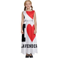 I Love Lavender Kids  Satin Sleeveless Maxi Dress by ilovewhateva