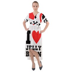 I Love Jelly Bean Front Wrap High Low Dress by ilovewhateva