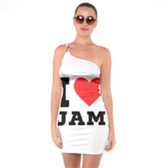 I Love Jam One Shoulder Ring Trim Bodycon Dress by ilovewhateva