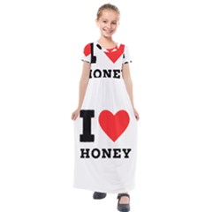 I Love Honey Kids  Short Sleeve Maxi Dress by ilovewhateva