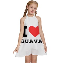 I Love Guava  Kids  Halter Collar Waist Tie Chiffon Dress by ilovewhateva