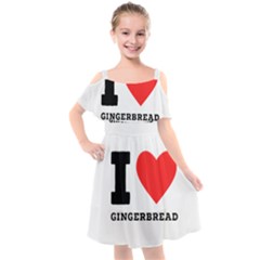 I Love Gingerbread Kids  Cut Out Shoulders Chiffon Dress by ilovewhateva