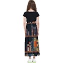 Assorted Title Of Books Piled In The Shelves Assorted Book Lot Inside The Wooden Shelf Kids  Flared Maxi Skirt View2