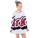 Comic-text-frustration-bother Kids  Long Sleeve Dress View1