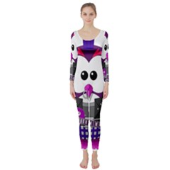 Bird-music-animation-animal Long Sleeve Catsuit by 99art