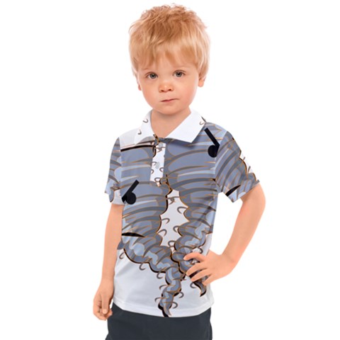 Tornado-twister-angry-comic Kids  Polo Tee by 99art