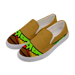 Hamburger-cheeseburger-fast-food Women s Canvas Slip Ons by 99art