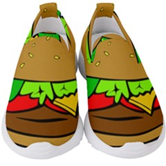 Hamburger-cheeseburger-fast-food Kids  Slip On Sneakers by 99art